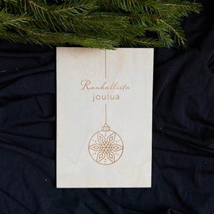 Wooden Christmas Card