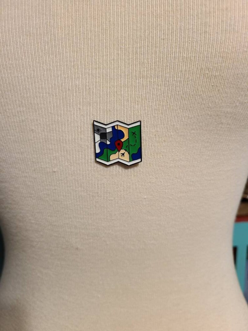 Maps Enamel Pin