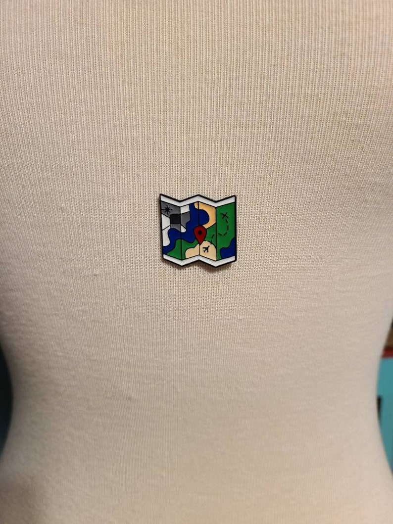 Maps Enamel Pin