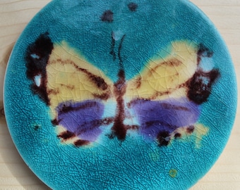 Hand made gifts  , hand painted Butterfly tile coasters , Butterfly lover , ceramic coasters , wildlife lover , birthday gift