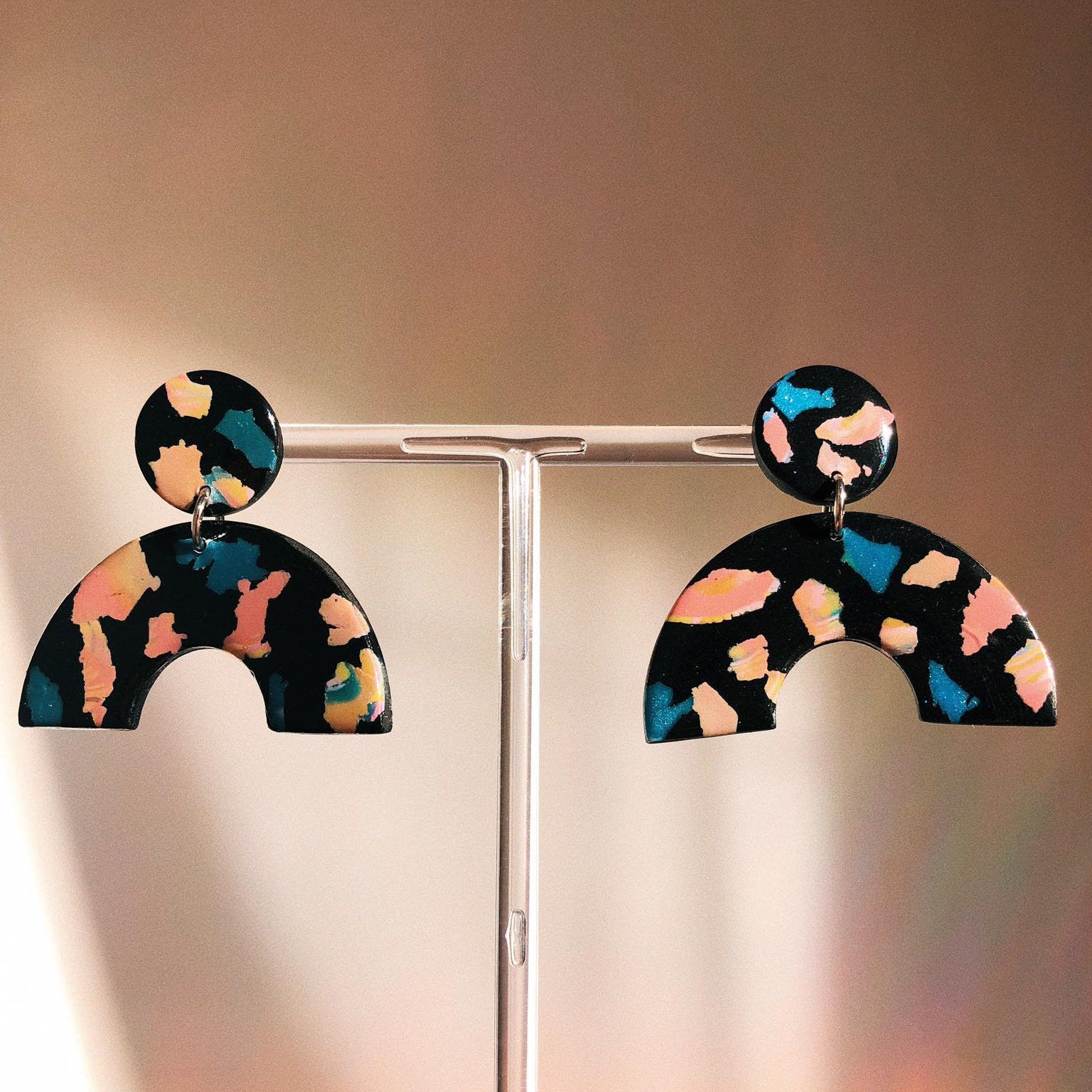 NO WASTE - Polymer Clay Earrings - NIght Fever Collection