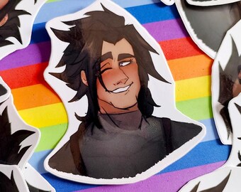 Kingdom Hearts - Terra Watercolour Headshot Sticker 10x10cm