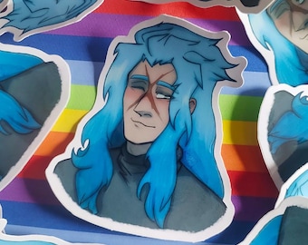 Kingdom Hearts - Isa Watercolour Headshot Sticker 10x10cm