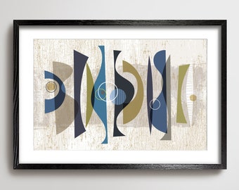 Mid Century Art Print, Mid Century Modern Wall Art. Atomic Art, Modern Wall Decor, Modern Art