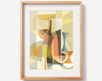 Mid Century Modern Art Print, Modern Art, Eames Era wall art, Abstract Mid Century Wall Art, Mid Century Art