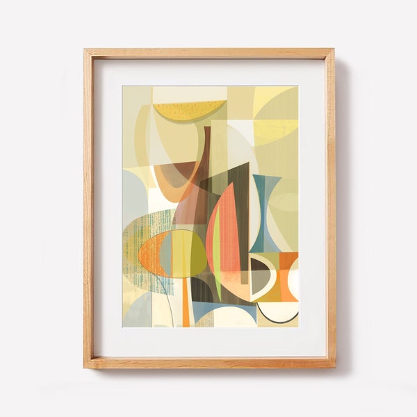 Mid Century Modern Art Print, Modern Art, Eames Era wall art, Abstract Mid Century Wall Art, Mid Century Art