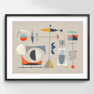 Mid Century Modern Wall Art, Mid Century Modern Art Print, Mid Century Decor, Minimalist Art, Modern Art, Atomic Wall Art