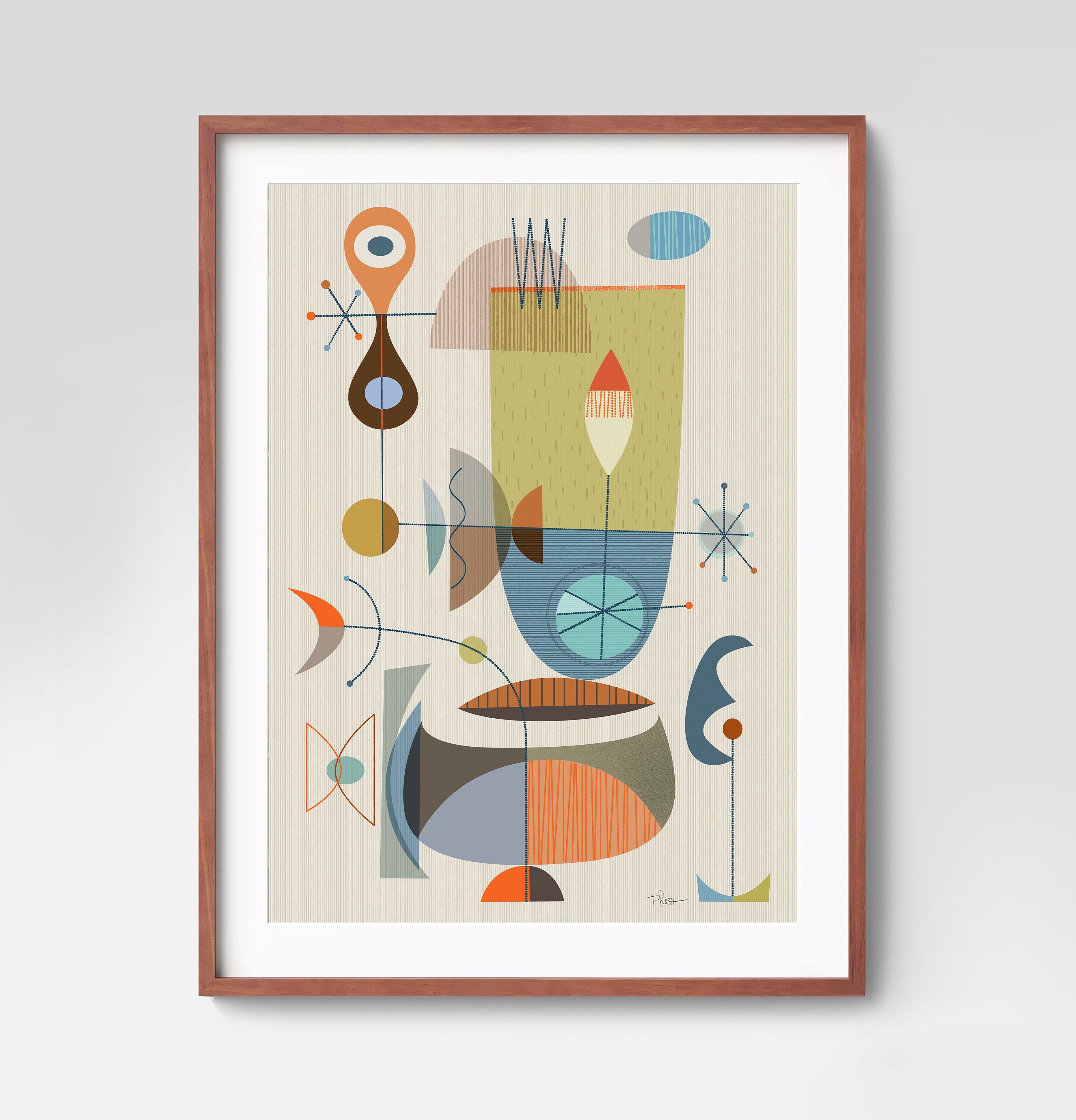 Mid Century Wall Art, Atomic Art Print, Modernist Art, Mid Century Modern Print, Modern Art