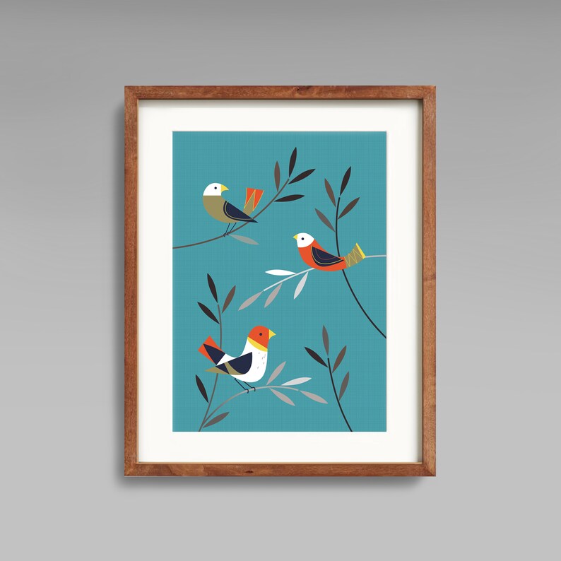 Mid Century Art Print Modernist Wall Art Mid Century Modern Etsy