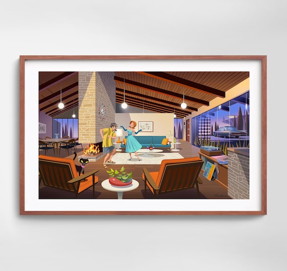Mid Century Modern Wall Art , Mid Century Modern, Mid Century