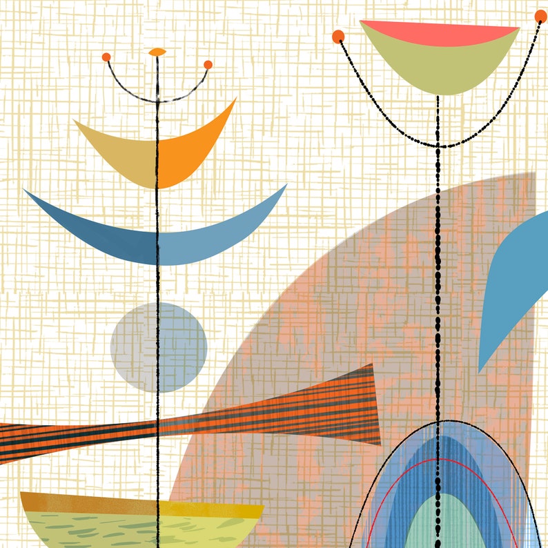 Mid Century Art Print Mid Century Modern Art Eames Era Wall Etsy