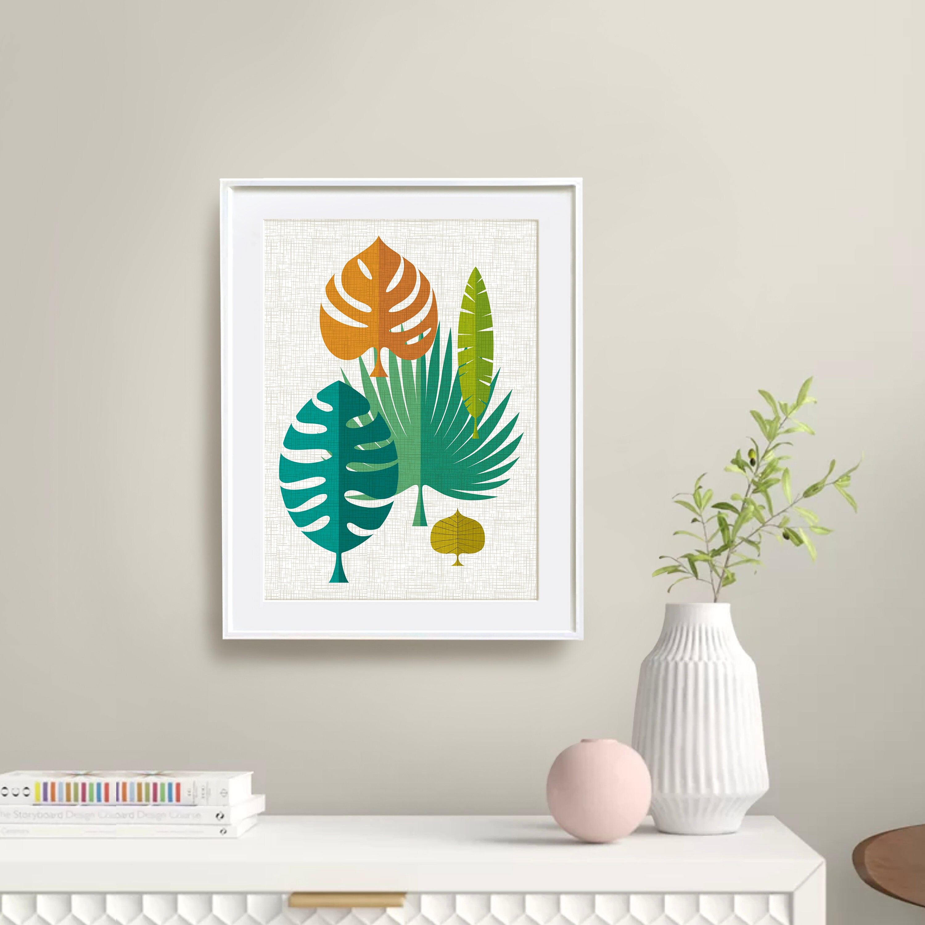 Mid Century Modern Wall Art, Tiki Art Print, Mid Century Art