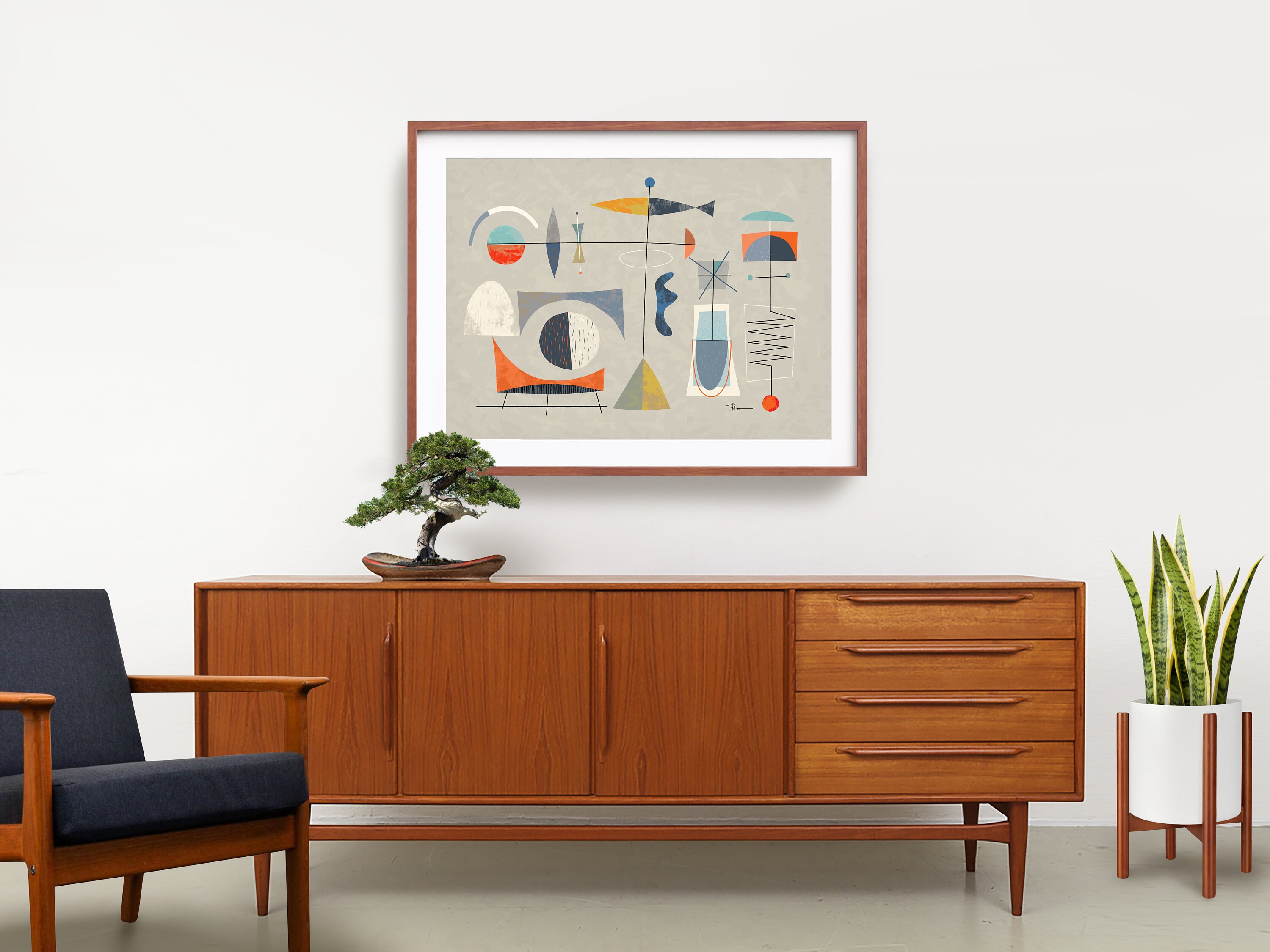 Mid Century Modern Wall Art Mid Century Modern Art Print Mid - Etsy