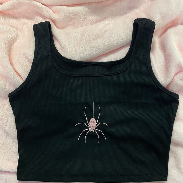 Pink spider tank top