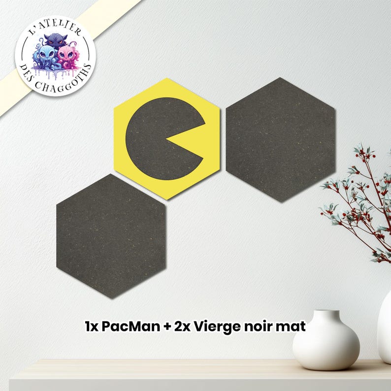 Pac Man Hexaboard – Modular Magnetic Wooden Geek Wall Decor ...