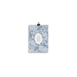 Matte Print in Blue | Slow Down You're Doing Fine | Billy Joel, Vienna