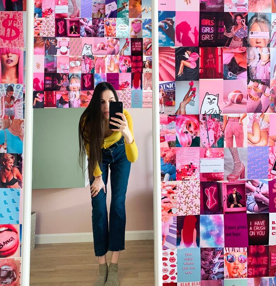 100 Pcs Printed Wall Collage Kit Pink - Pictures For Wall Collage 100 Pcs Printed Wall Collage Kit Pink - Pictures For Wall Collage