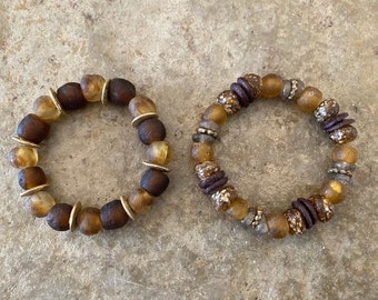 Brown Sugar - Krobobeads, Pulverglasperlen, Glasperlen