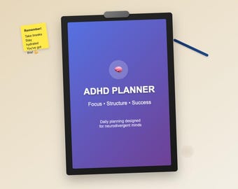 Planificador diario y semanal para personas con TDAH: PDF imprimible / Enfocado, simple y útil / Descarga instantánea