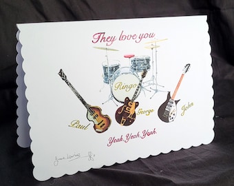 They Love You - Hand Finished Greeting Card