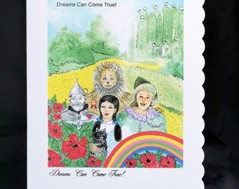 Dreams Can Come True - Hand Finished Greeting Card Greeting Card