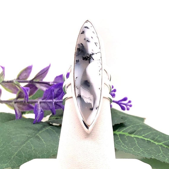 LUO 925 Sterling Silver 7mm Octagon Blue Sapphire Ring For Women | Created Sapphire, Size 5, Rhodium Plated