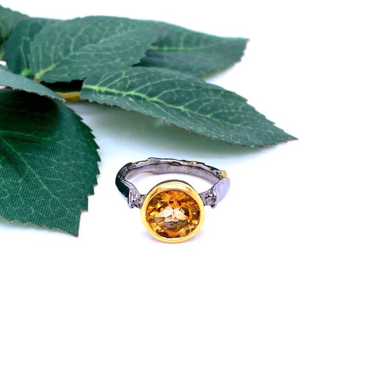 Natural gemstone ring Gold plating Sterling silver solitaire ring rhodium plating sterling silver ring designer ring simple ring