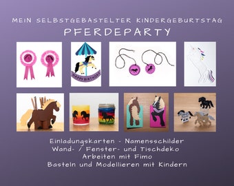Horses children's birthday handicraft instructions (pdf download)