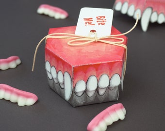 Halloween Treat Box Vampire Teeth DIY (PDF Download)