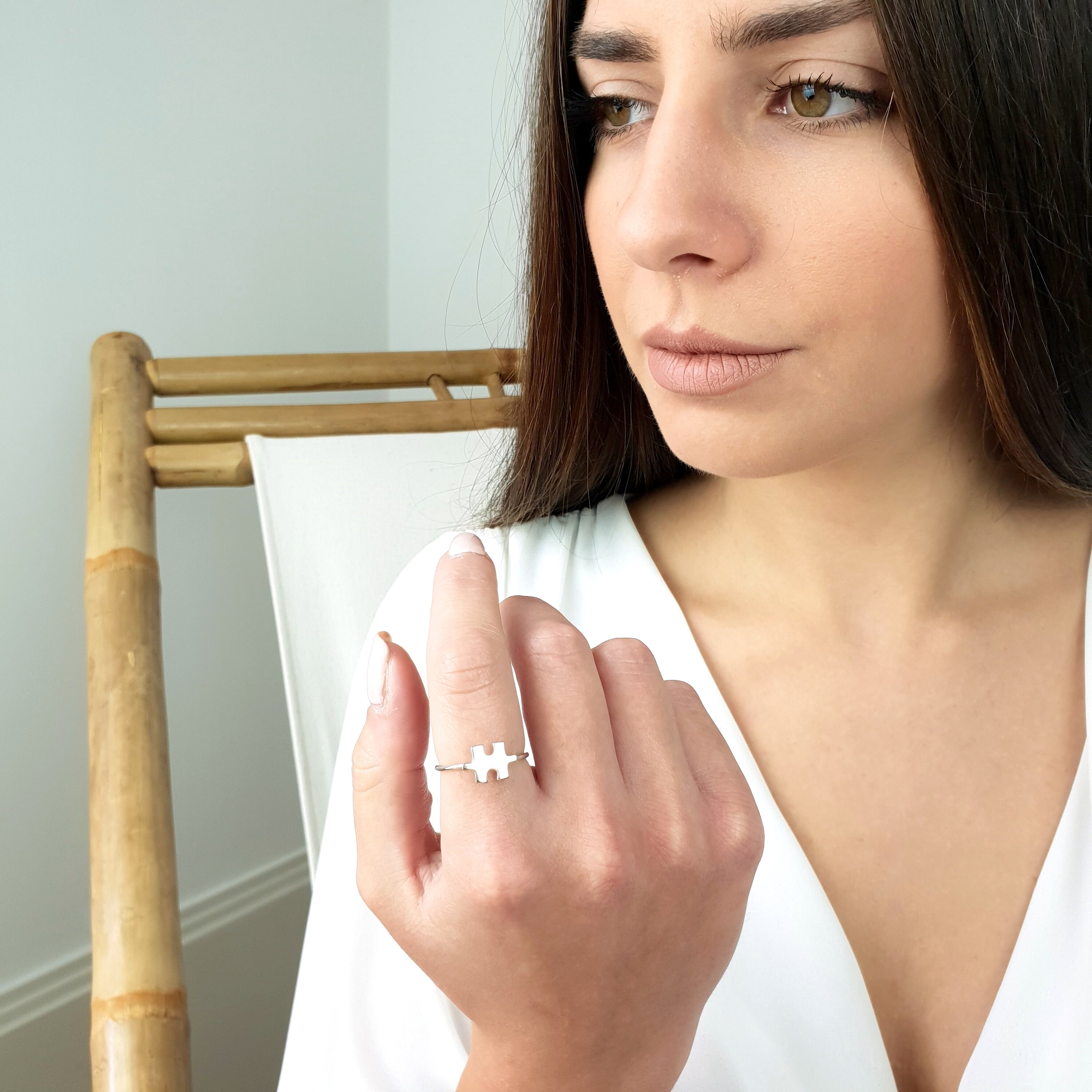 Gold Puzzle Ring / Solid Gold Ring / Tiny Puzzle Ring / Puzzle Etsy