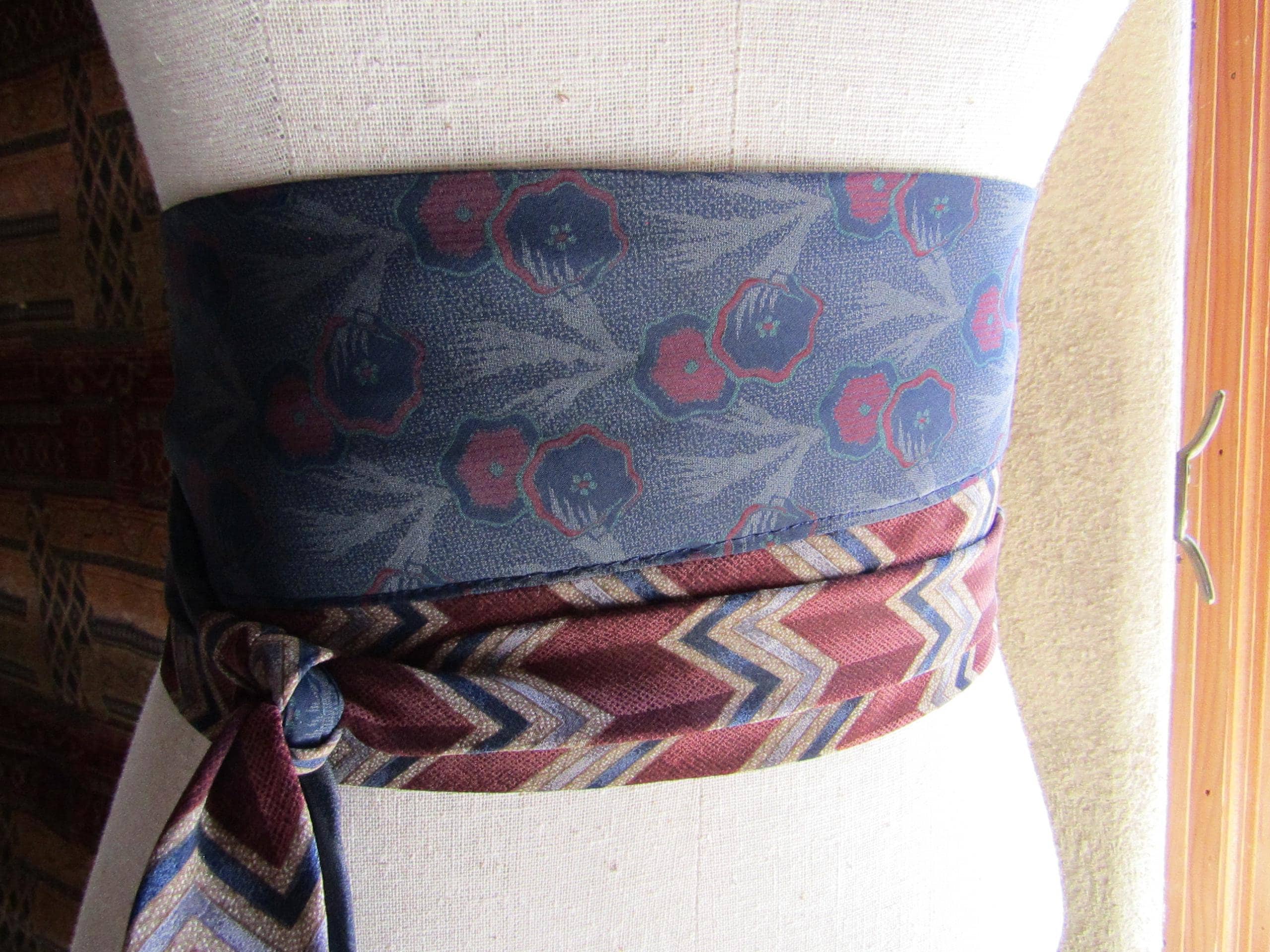 Obi Belt Upcycled Ties - Etsy display picture 2