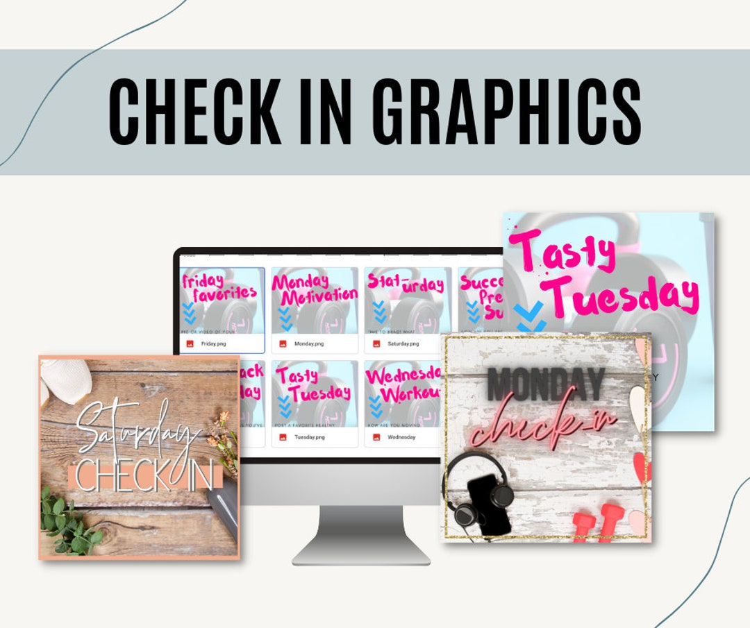 Group Check in Graphics / Daily Check Ins Etsy