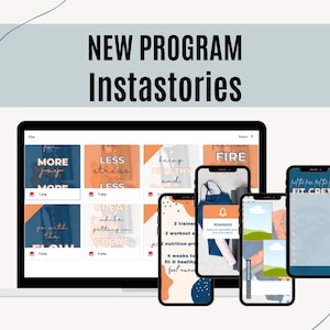 Puede incluir: Un portátil y varios teléfonos inteligentes que muestran un programa de fitness. La pantalla del portátil muestra varios gráficos con texto como "MORE joy" y "LESS stress". Los teléfonos muestran información sobre entrenamiento y nutrición, con el texto "FIT CREW".