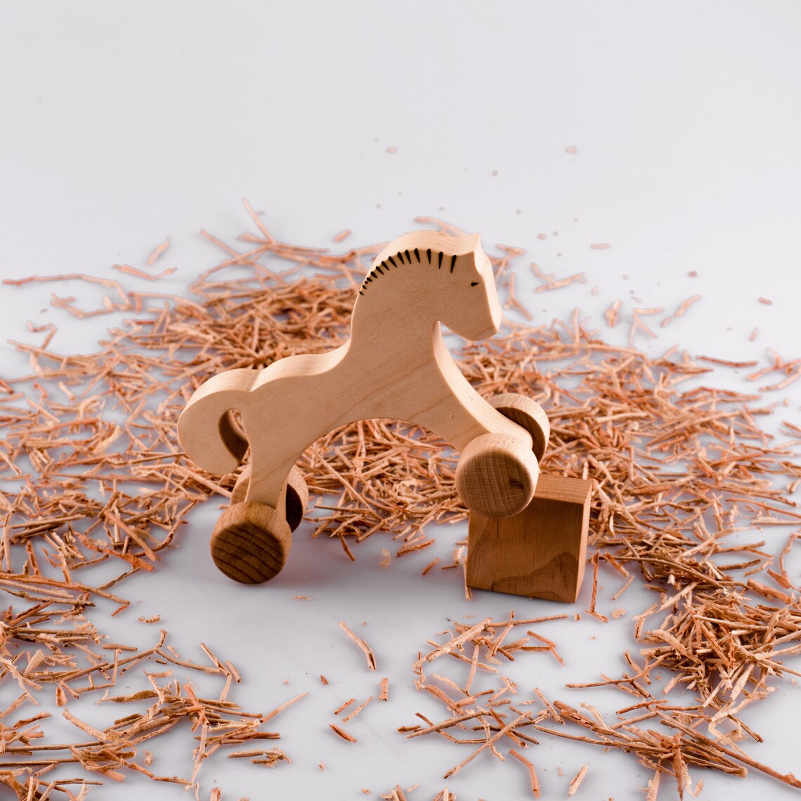 Wooden Toy Wooden Horse Children's Wooden Horse Toy on Etsy