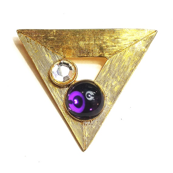 Modernist Vintage Triangle Brooch