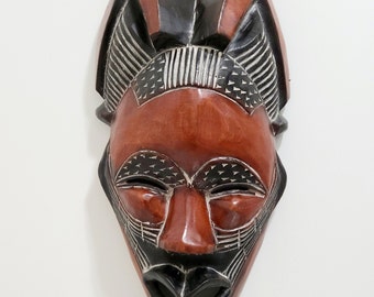 African Wood Face Etsy