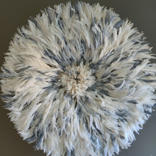 Authentic Handmade Juju Hat White Ivorygray Silver Etsy