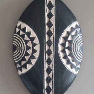 African wood shield 21 - 22 inches height