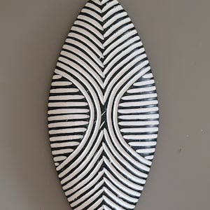 African Wood Shield: Zulu Inspired Decorative Wall Art (27 inches)