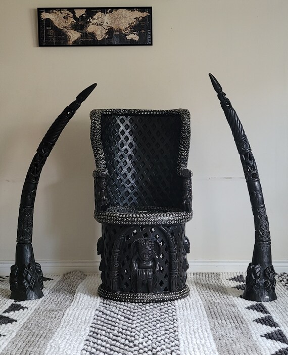 African throne chair hotsell
