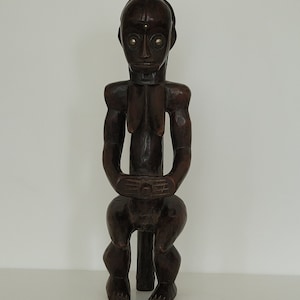 Fang Male Reliquary Guardian Figure Gabon African Art 15 inches