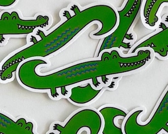 Alligator Sticker - Alligator Decal - Gator Sticker - University of Florida inspired Sticker -Florida Gators Inspired-Waterproof UF Sticker