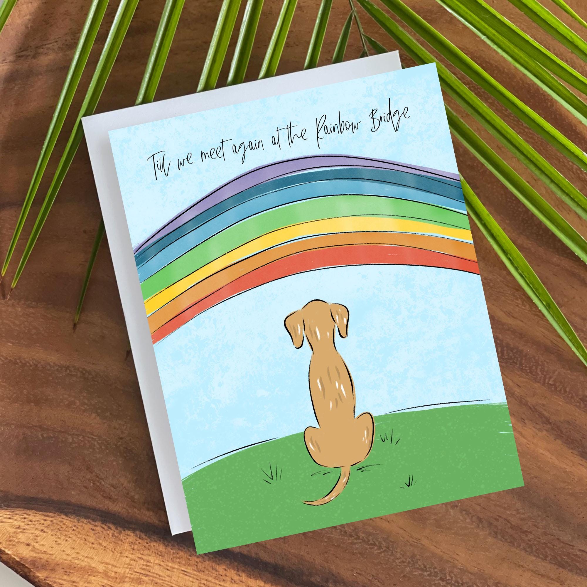 Rainbow Bridge Dog Sympathy Card, Pet Loss Condolences - Etsy