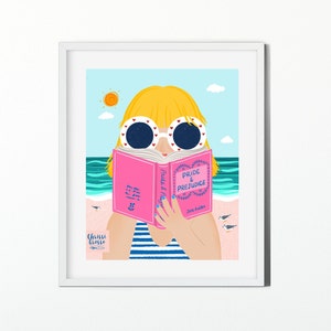 Pride and Prejudice - Book Lover Gift - Jane Austen - Beach Reads - Book Lover Art - Pride and Prejudice Artwork