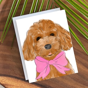 Carte Labradoodle-chiot-carte-Goldendoodle anniversaire-nouveau chiot-chien anniversaire-Goldendoodle carte de voeux-carte de tous les jours-chien maman carte-chien mignon