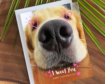 Dog Valentine-Valentine for Dog Lover-Valentine From Dog-Golden Retriever Card-Cute Dog Cards-I Love My Dog Card-Funny Dog Valentine