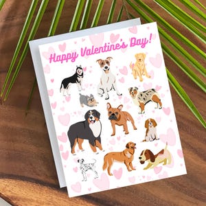 Valentinstag-Valentinstag für Hundeliebhaber-Valentinstag vom Hund-Golden Retriever Karte-Süße Hundekarten-Ich will alle Hunde-Liebe meinen Hundekarte