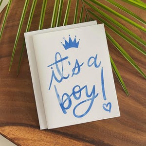 Tarjeta para bebé recién nacido, tarjeta azul para bebé, tarjeta del principito, tarjeta para nuevos padres, linda tarjeta para baby shower, tarjeta para bebé recién nacido, tarjeta con chispas para bebé