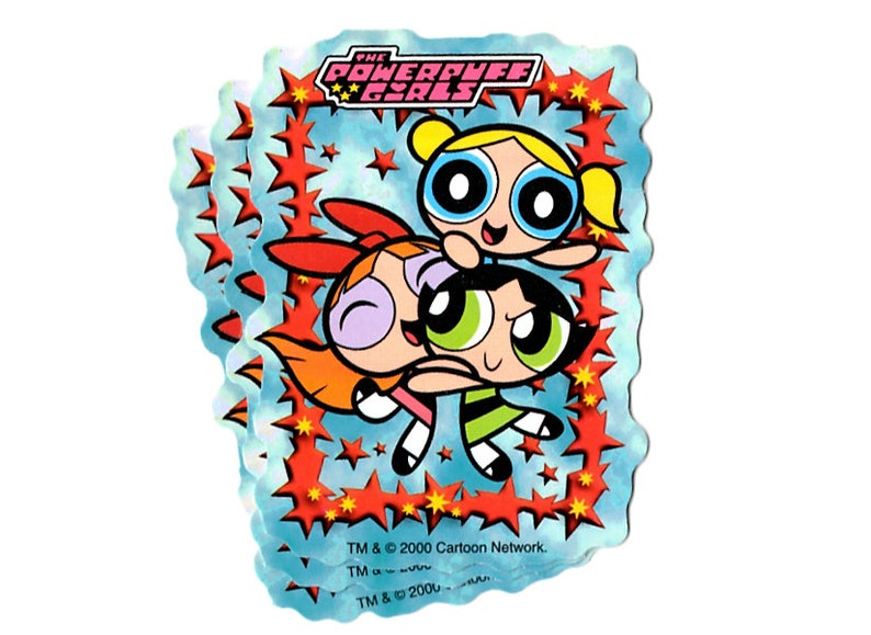 The Power Puff Girls Hug Sticker Cartoon Network Stickers | Etsy