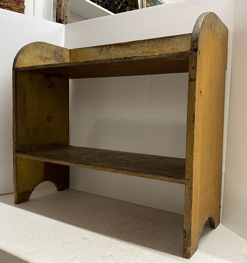 Primitive antique PA bucket bench Etsy